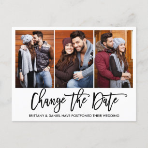 Carte Postale Brush Script 3 Photo Modifier La Date Photo