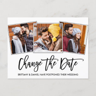 Carte Postale Brush Script Modifier La Photo Date 3