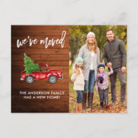 Brush Script Rustique Adresse Changer Camion Rouge