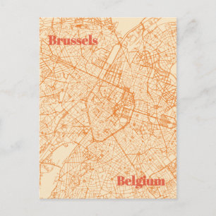 Carte Postale Brussels Map