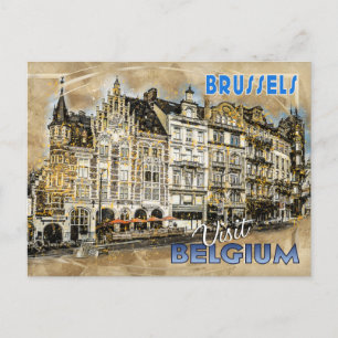 Carte Postale Bruxelles, Belgique, de la série "Visit.."