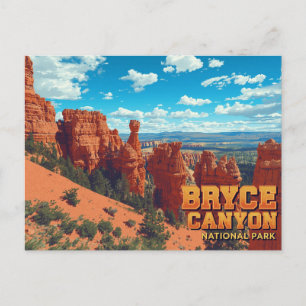 Carte Postale Bryce Canyon Hoodoos Art Vintage