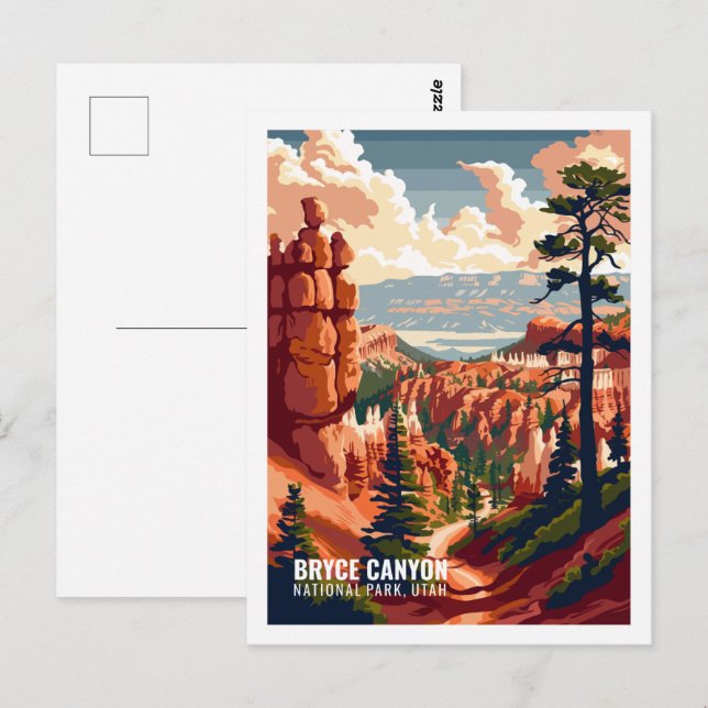 Carte Postale Bryce Canyon National Park Utah USA (Devant / Derrière)