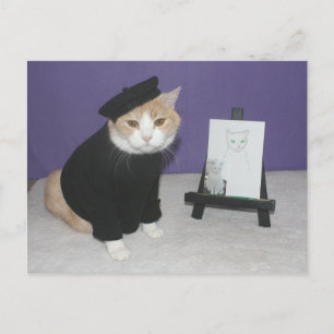 Carte Postale Bubba, Chat d'artiste