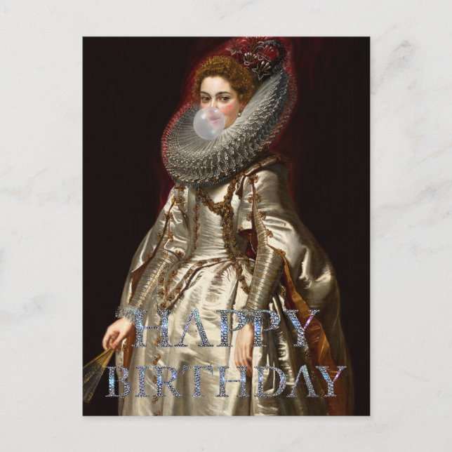 Carte Postale Bubble gomme Diva Marchesa Joyeux anniversaire (Devant)