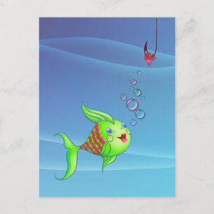 Carte Postale BUBLE DE POISSON CARDIAQUE par SHARON SHARPE