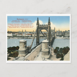 Carte Postale budapest 1910 hongrie pont vintage elizabeth