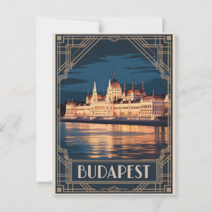 Carte Postale Budapest Art déco vintage
