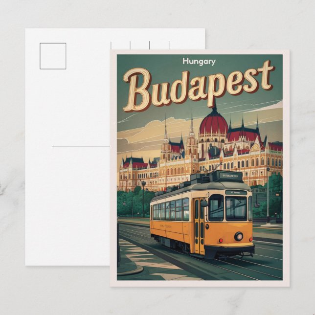 Carte Postale budapest hongrie vintage francis joseph bridge (Devant / Derrière)