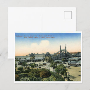 Carte Postale budapest hongrie vintage francis joseph bridge