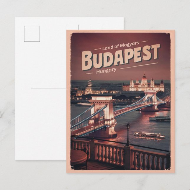 Carte Postale budapest hongrie vintage liberté (Devant / Derrière)