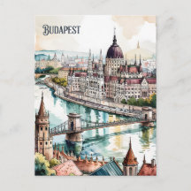 Budapest Hungary Parliament Danube River Skyline