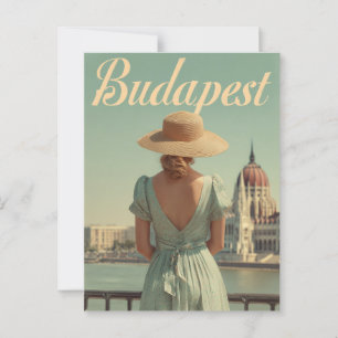 Carte Postale Budapest les années 50 voyage vintage