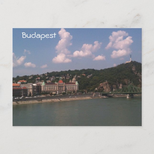 Carte Postale Budapest - Liberty Bridge et Gellert Hill (Devant)