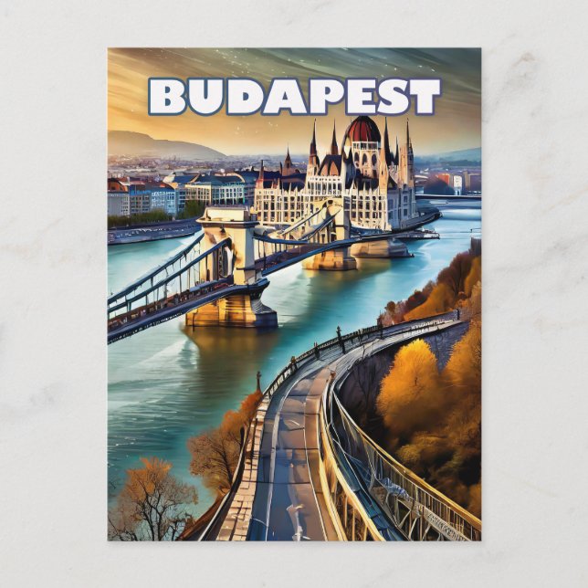 Carte Postale Budapest, où la culture et l'art fleurissent en ha (Devant)