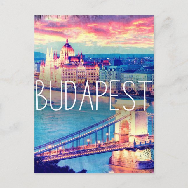 Carte Postale Budapest - poster vintage (Devant)