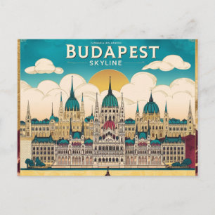 Carte Postale Budapest Skyline Voyage Affriolante Toile 