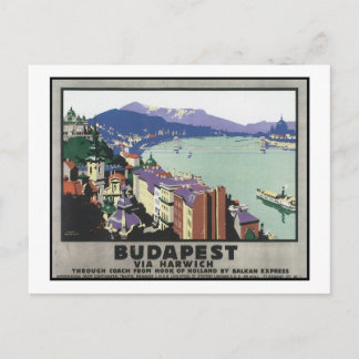 Carte Postale Budapest via Harwich