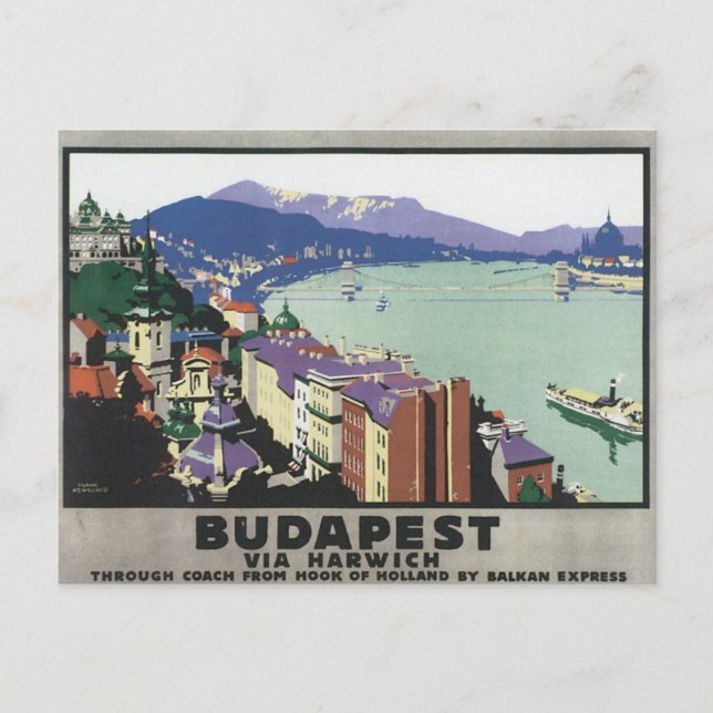 Carte Postale Budapest vintage Hongrie (Devant)