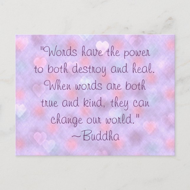 Carte Postale Buddha Kind Words (Devant)