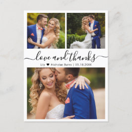 Carte Postale Budget Collage amour et merci Mariage Merci