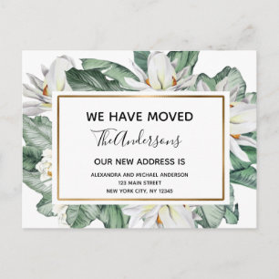 Carte Postale Budget Déplacement Faire-part Tropical Floral
