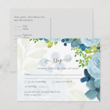 Budget Fleurs Bleu Poussiéreux Mariage Sage