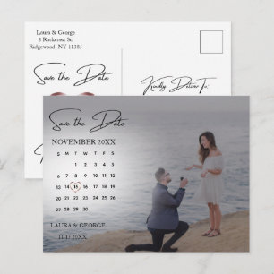 Carte Postale Budget Moderne Minimaliste Enregistrer la photo Da