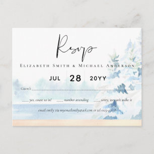 Carte Postale BUDGET Montagnes neigeuses Hiver Lac Trees