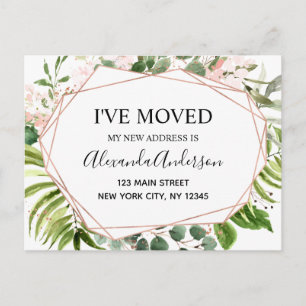 Carte Postale Budget Moving Announcement Eucalyptus Greenery