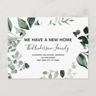 Carte Postale Budget Moving Faire-part Eucalyptus Green Pos