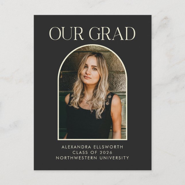 Carte Postale Budget Photo moderne Arc Noir Graduation (Devant)