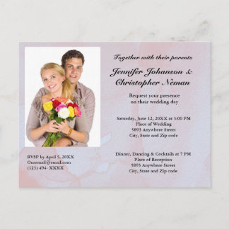 Carte Postale Budget Photo personnalisé mariage marbre de brume