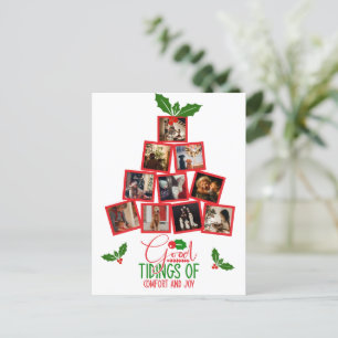 Carte Postale Budget Photo personnalisée Noël rouge