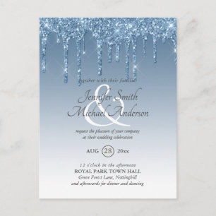 Carte Postale Budget Royal Blue Parties scintillant Driding MARI