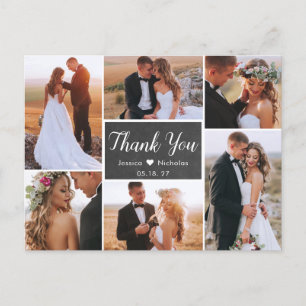 Carte Postale Budget Rustic Photo Collage Mariage Merci