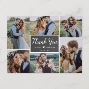 Carte Postale Budget Rustic Photo Collage Mariage Merci