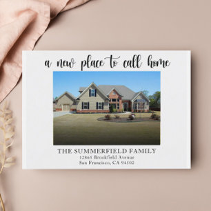 Carte Postale Budget Simple Minimaliste Photo Moving Faire-part