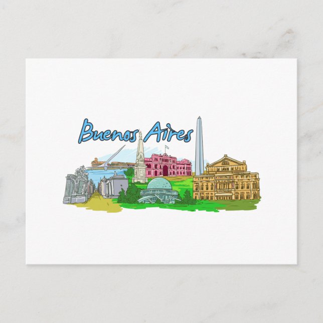 Carte Postale Buenos Aires - Argentine (Devant)