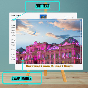 Carte Postale Buenos Aires Argentine avec la Casa Rosada