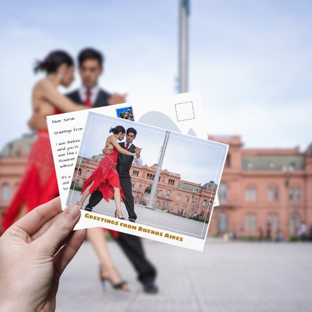 Carte Postale Buenos Aires Argentine Casa Rosada w Tango Dancers (Créateur téléchargé)