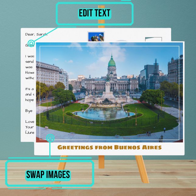 Carte Postale Buenos Aires Argentine Panorama (Please enjoy our design and see the others in the collection.)