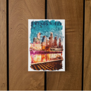 Carte Postale Buenos Aires Argentine Skyline par nuit City View