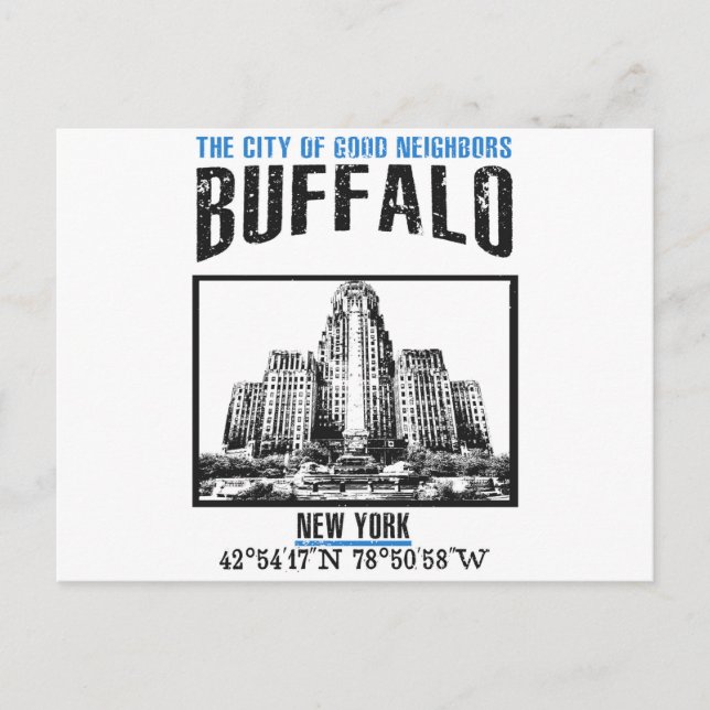 Carte Postale Buffalo (Devant)