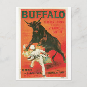 Carte Postale Buffalo Bouillon Cubes Restauration Vintage