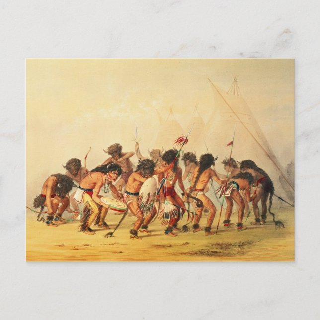 Carte Postale Buffalo Dance, c.1832 (Devant)