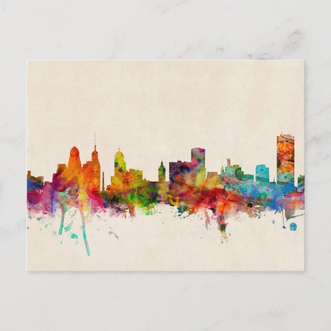 Carte Postale Buffalo New York Skyline (Devant)