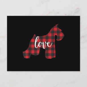 Carte Postale Buffalo plaid schnauzer maman amour