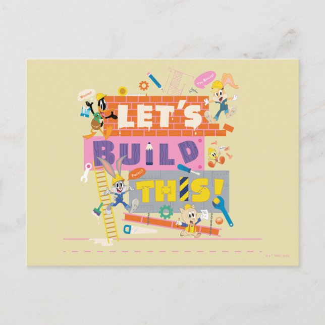 Carte Postale BUGS BUNNY BUILDERS™| "Let's Build This" Work Site (Devant)
