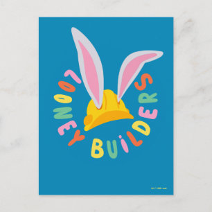 Carte Postale BUGS BUNNY BUILDERS™ Logo Cercle Casque de Chanti